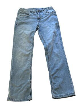 The Perfect Jean NYC Mens 32x32 Bootcut Blue Denim Jeans Pants Stretch Preppy